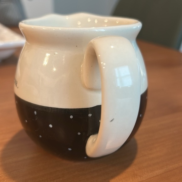 Rae Dunn POUR Black & Cream Polka Dot Creamer. Rare. - Picture 2 of 10